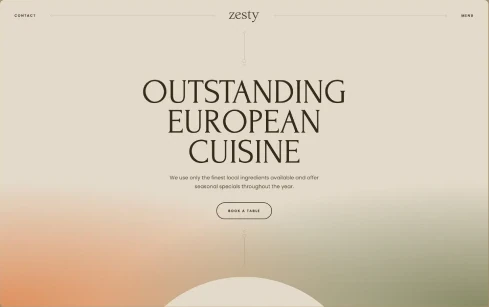 Gourmet restaurant website concept by Web Matrix Lab