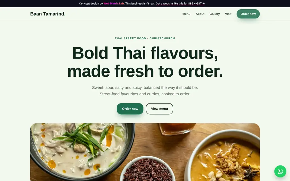 Baan Tamarind concept website on a laptop