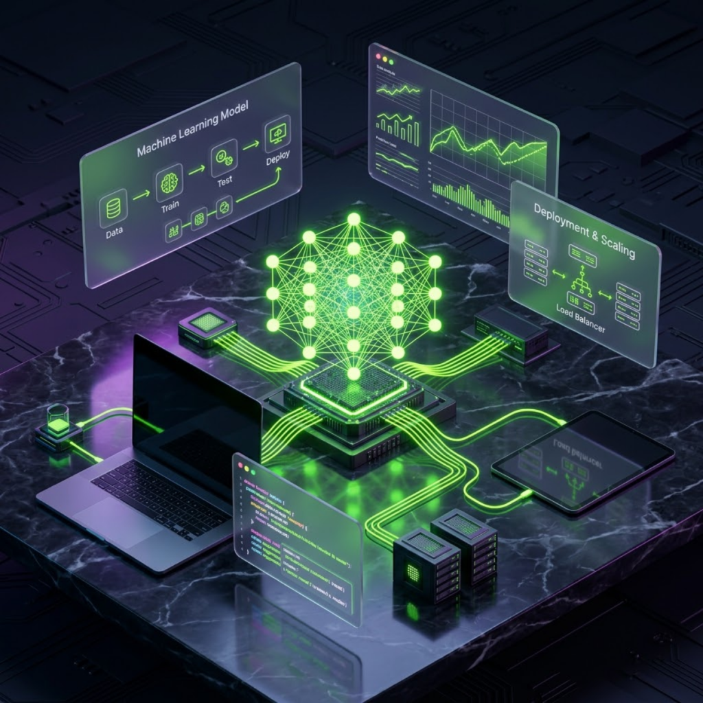 AI and machine learning integration helping businesses automate processes and build intelligent digital solutions