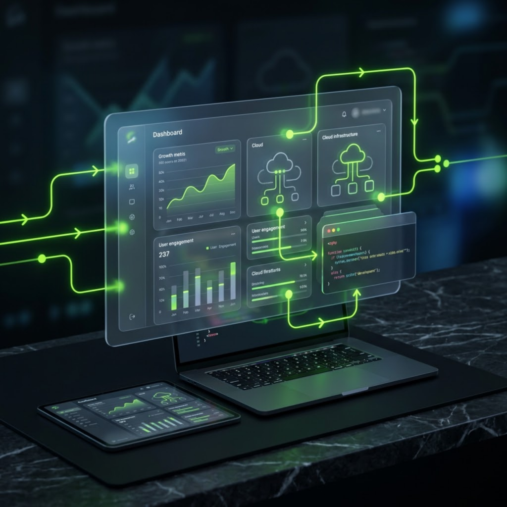 Custom SaaS development solutions designed for scalable, secure, and efficient cloud-based software platforms
