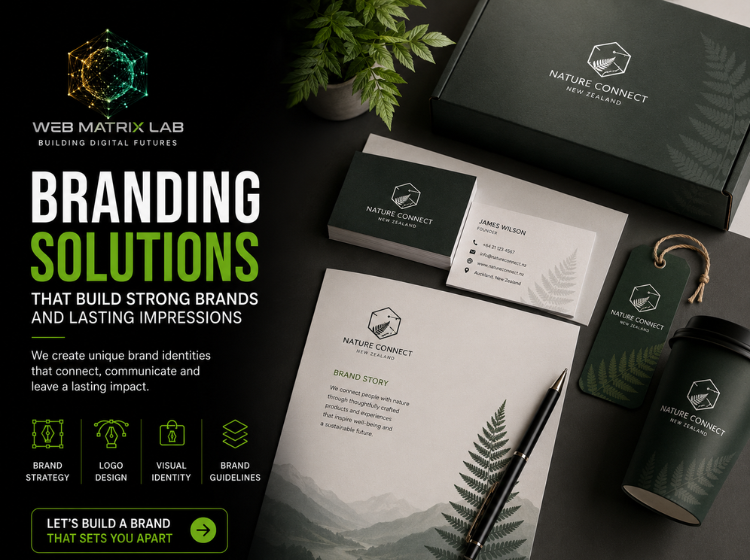 Professional logo design creating a distinctive visual identity for businesses
