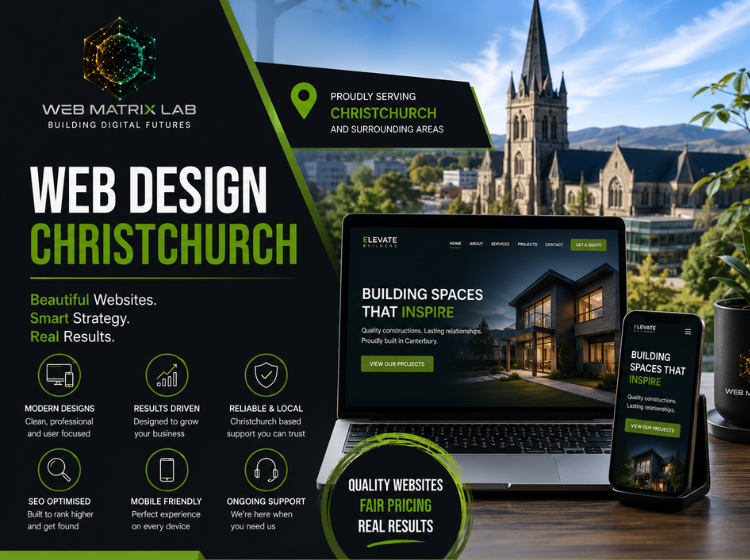 Custom website design tailored to the needs of Christchurch businesses