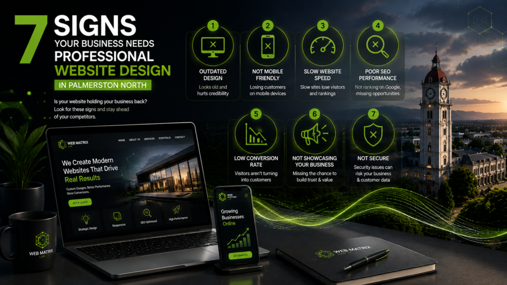Professional and responsive business website design in Palmerston North